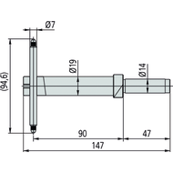 Tiefentaster für Höhenmessgeräte Linear Height LH-600D/E/F und QM-Height