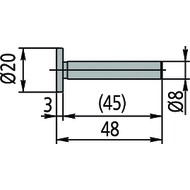Tellertaster 20mm für Linear Height LH-600D/E/F und QM-Height