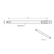 Taststiftverlängerung Stahl M2 L=40mm (entspr. M-5000-7779)