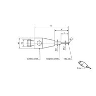 Taststift Wolframcarbid M2 S=0,3 00L=10mm Kugel Rubin (entspr. A-5000-7800)