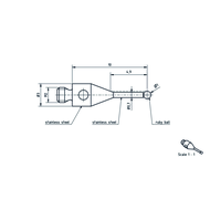 Taststift Stahl M2 S=1,0mm L=10mm (entspr. A-5000-7806)