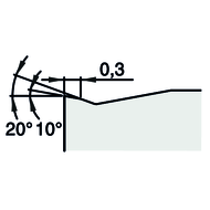 Wendeschneidplatte TNMG 220408-SF PHS215