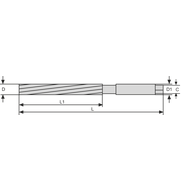 Hand-Reibahle HSS DIN206B, 1,5mm H7