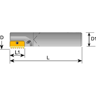 VHM-Halter für Gewindefräsplatten SR0010 K12C (Plattengröße 12mm) Schaft-8mm