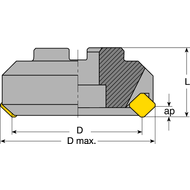 Planfräser 45° 50x22mm für 4 x SE.. 1203