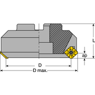 Planfräser 45° 40x16mm für 3 x SE.. 1204 IK