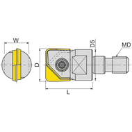 Einschraubfräser MIRROR-BALL MRN 10mm/M6, für RNM/FRM-100