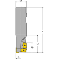 Bohr-Senkfräser 90° 32x130mm, Schaft-32mm, für 3 x AP..1604