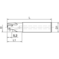 Schaftfräser 90° 10 x 80, Schaft-10mm, für 2 x AP..0602