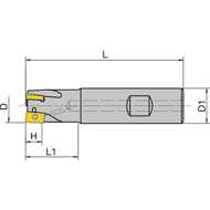 Schaftfräser 90° 25x100mm, Schaft-25mm, für 2 x AP..1604