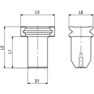 MHD-Grundhalter P 02.30 (für Plattenhalter SF.. 25 + 32)