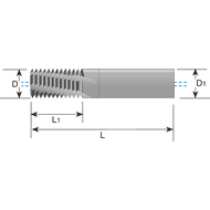 Gewindefräser VHM ISO 1 MTB06046C10 TiAlN