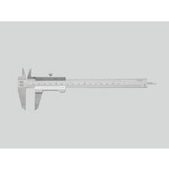 16 FN Messschieber 150 mm Nonius 0,05mm 1/128', eckiges Tiefenmaß