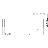 6348PSP-14x37x125 Parallelunterlagen-Paar, Superpräzision, 125 mm lang, B=14