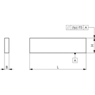 6348PS-12x25x150 Parallelunterlagen-Paar, Standard, 150 mm lang, B=12, H=25
