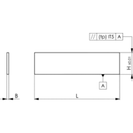 6349PP-3x23x125 Parallelunterlagen-Paar, Präzision, B=3, H=23