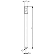 Rundknetnadel Medium r=1,0mm L2=0,2mm, sehr breite und tiefe Linienstärke